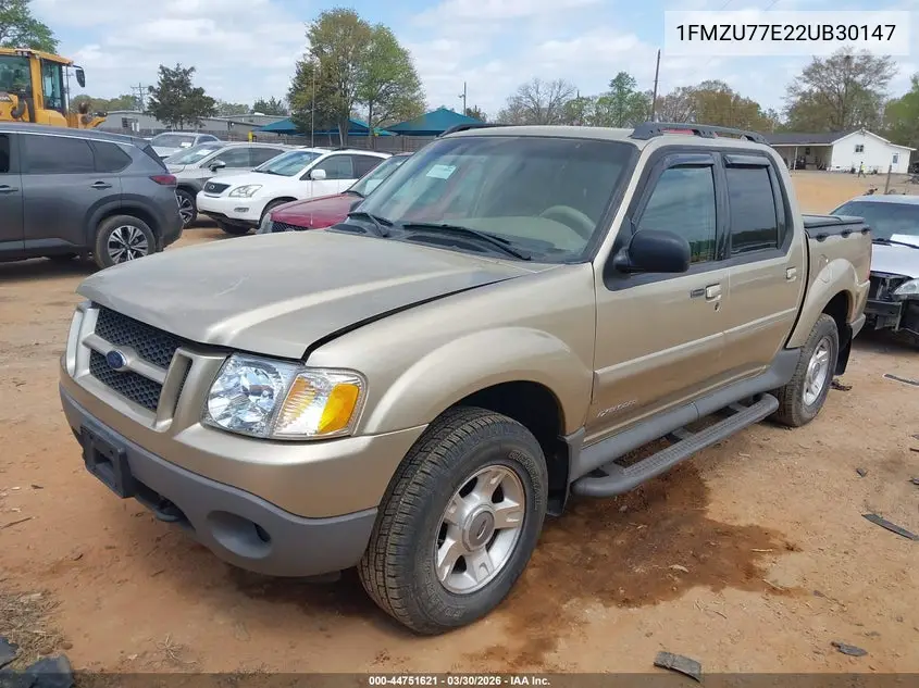 1FMZU77E22UB30147 2002 Ford Explorer Sport Trac