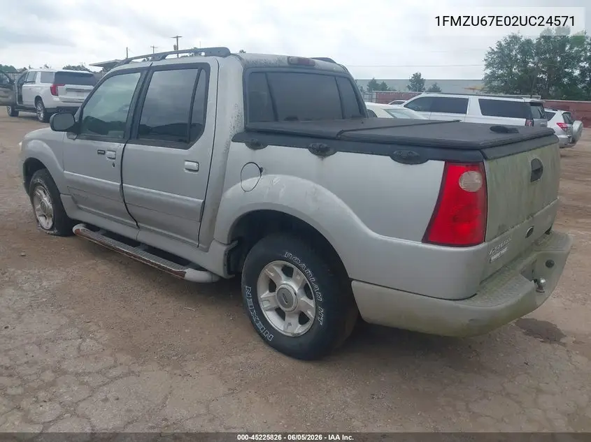 2002 Ford Explorer Sport Trac VIN: 1FMZU67E02UC24571 Lot: 45225826