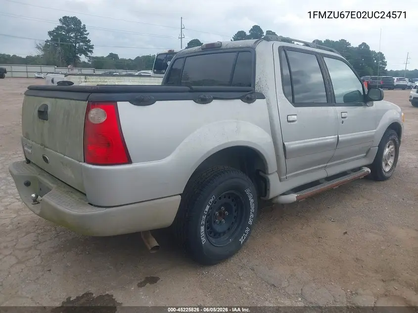 2002 Ford Explorer Sport Trac VIN: 1FMZU67E02UC24571 Lot: 45225826
