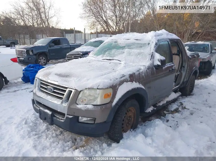 1FMEU51K97UA14971 2007 Ford Explorer Sport Trac Xlt