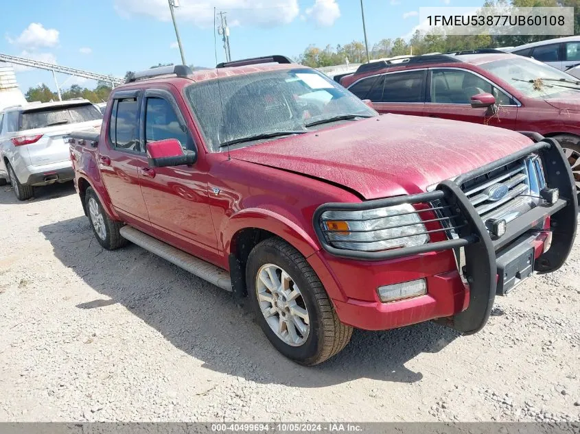 1FMEU53877UB60108 2007 Ford Explorer Sport Trac Limited