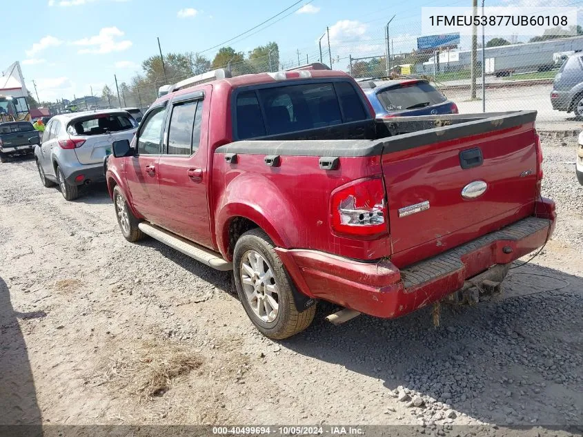 1FMEU53877UB60108 2007 Ford Explorer Sport Trac Limited