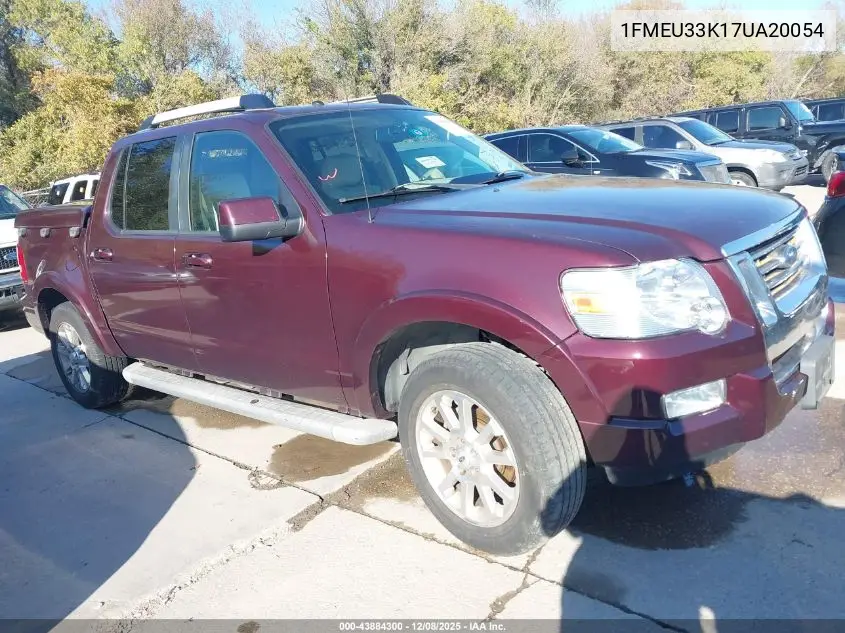 1FMEU33K17UA20054 2007 Ford Explorer Sport Trac Limited