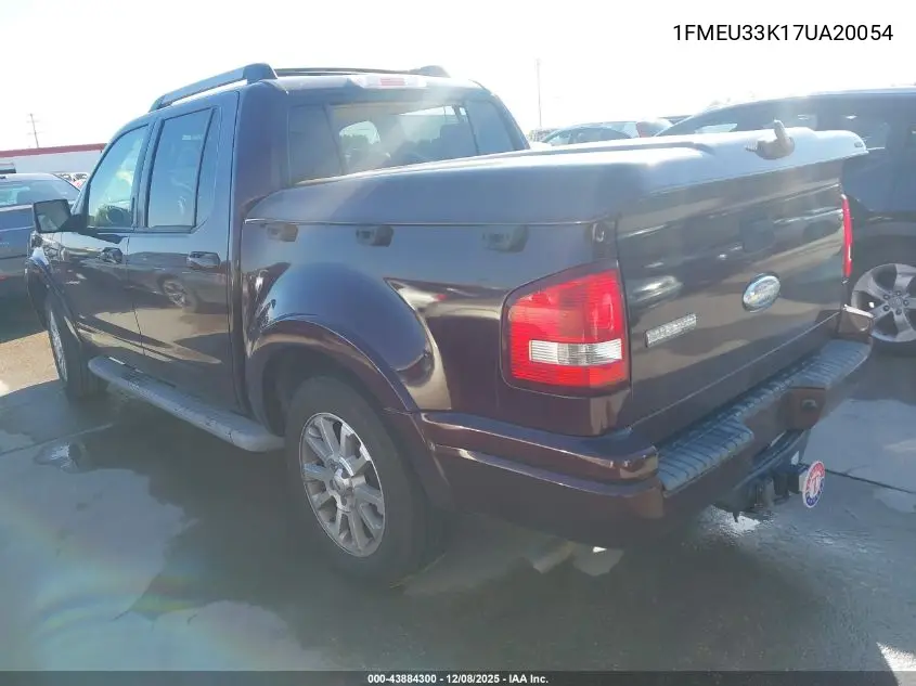 1FMEU33K17UA20054 2007 Ford Explorer Sport Trac Limited