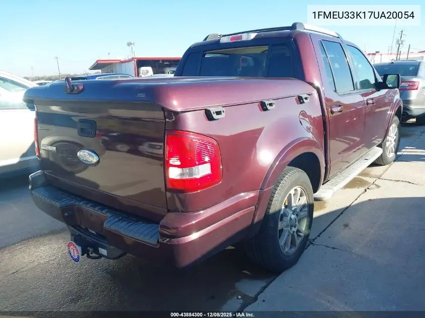 1FMEU33K17UA20054 2007 Ford Explorer Sport Trac Limited