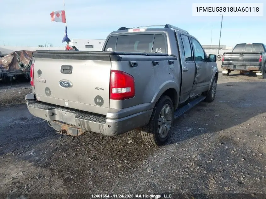 1FMEU53818UA60118 2008 Ford Explorer Sport Trac Limited