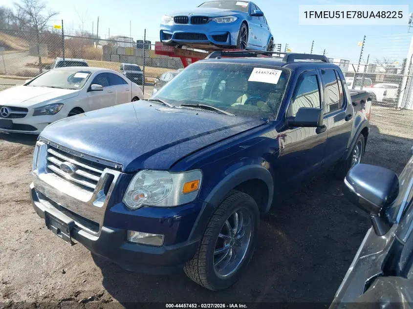 1FMEU51E78UA48225 2008 Ford Explorer Sport Trac Xlt