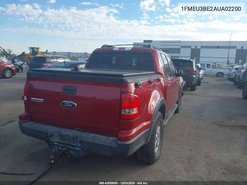 1FMEU3BE2AUA02200 2010 Ford Explorer Sport Trac Xlt