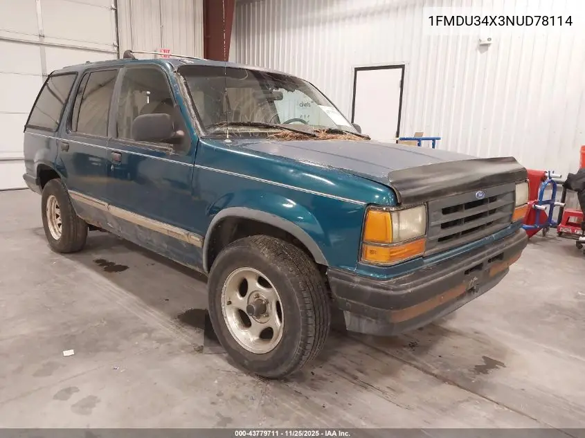 1FMDU34X3NUD78114 1992 Ford Explorer