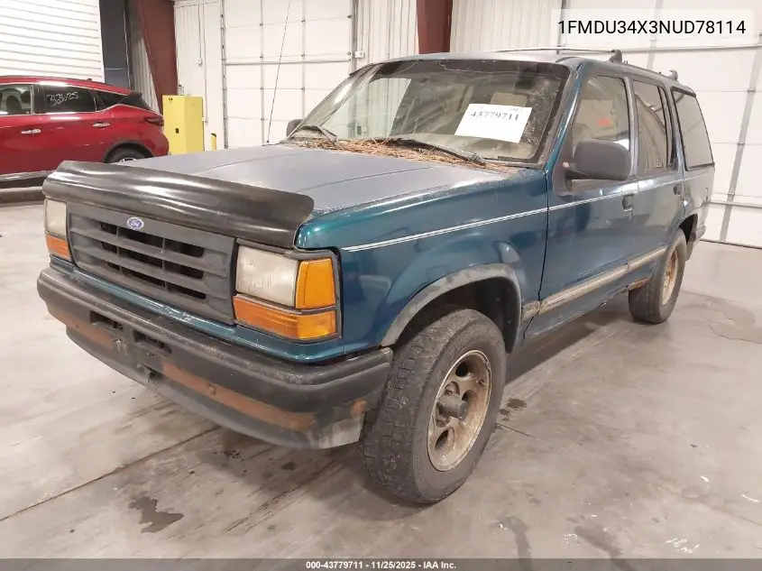 1FMDU34X3NUD78114 1992 Ford Explorer