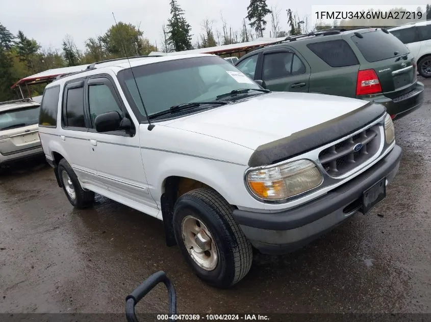 1FMZU34X6WUA27219 1998 Ford Explorer Eddie Bauer/Limited/Xl/Xlt