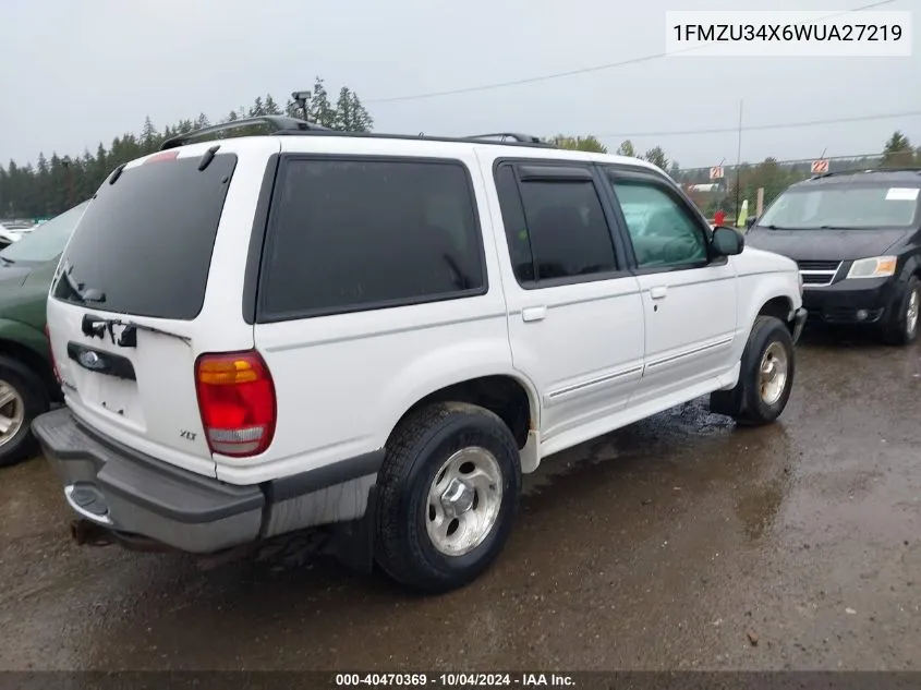 1FMZU34X6WUA27219 1998 Ford Explorer Eddie Bauer/Limited/Xl/Xlt