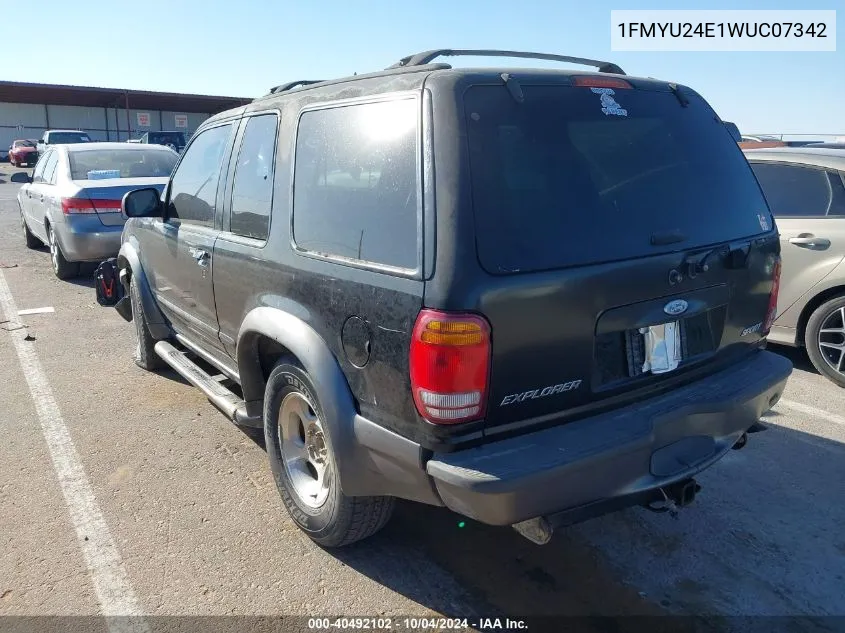 1FMYU24E1WUC07342 1998 Ford Explorer Sport