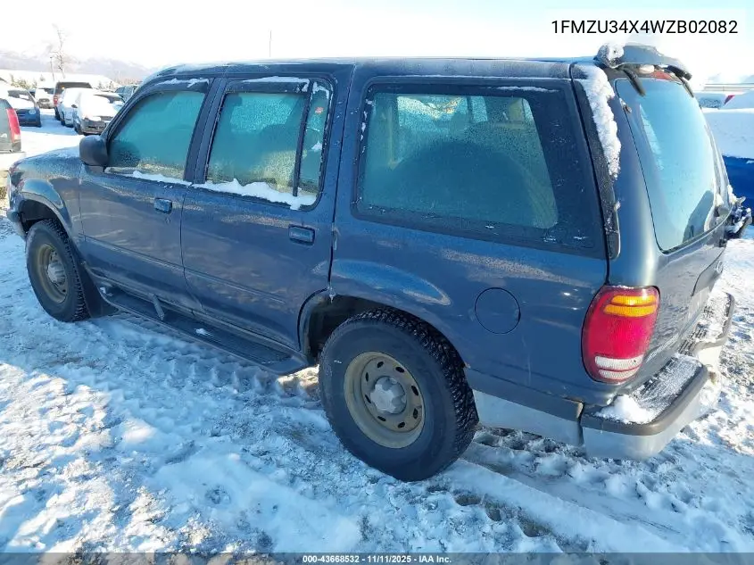 1FMZU34X4WZB02082 1998 Ford Explorer Eddie Bauer/Limited/Xl/Xlt