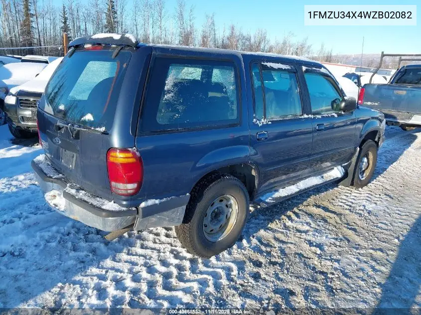 1FMZU34X4WZB02082 1998 Ford Explorer Eddie Bauer/Limited/Xl/Xlt