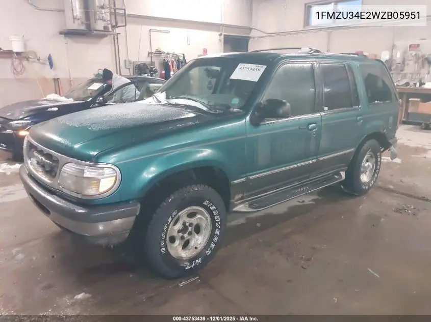 1FMZU34E2WZB05951 1998 Ford Explorer Eddie Bauer/Limited/Xl/Xlt