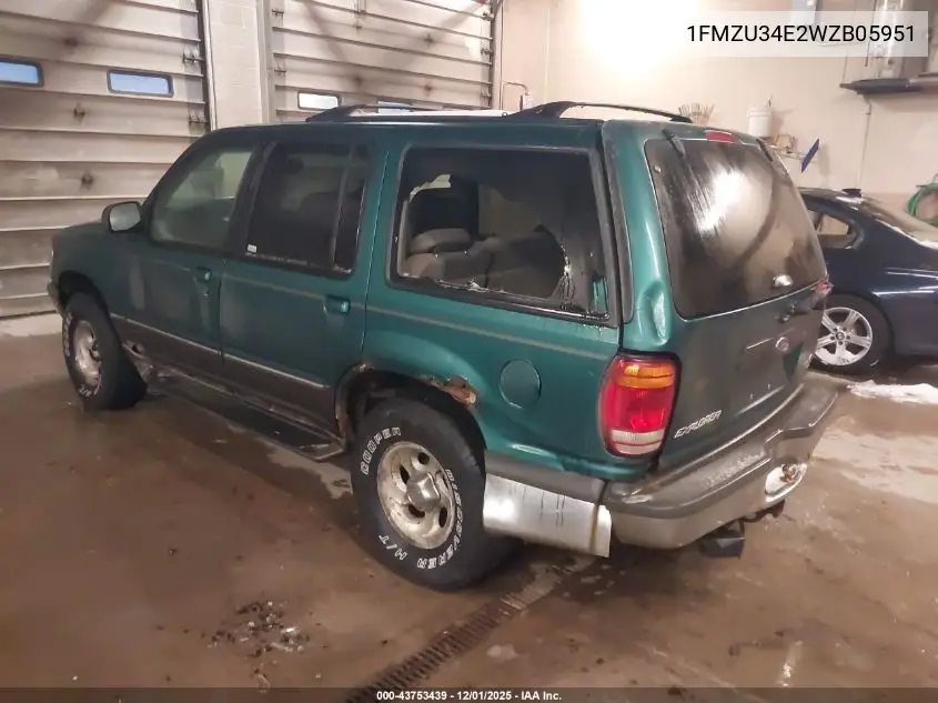 1FMZU34E2WZB05951 1998 Ford Explorer Eddie Bauer/Limited/Xl/Xlt