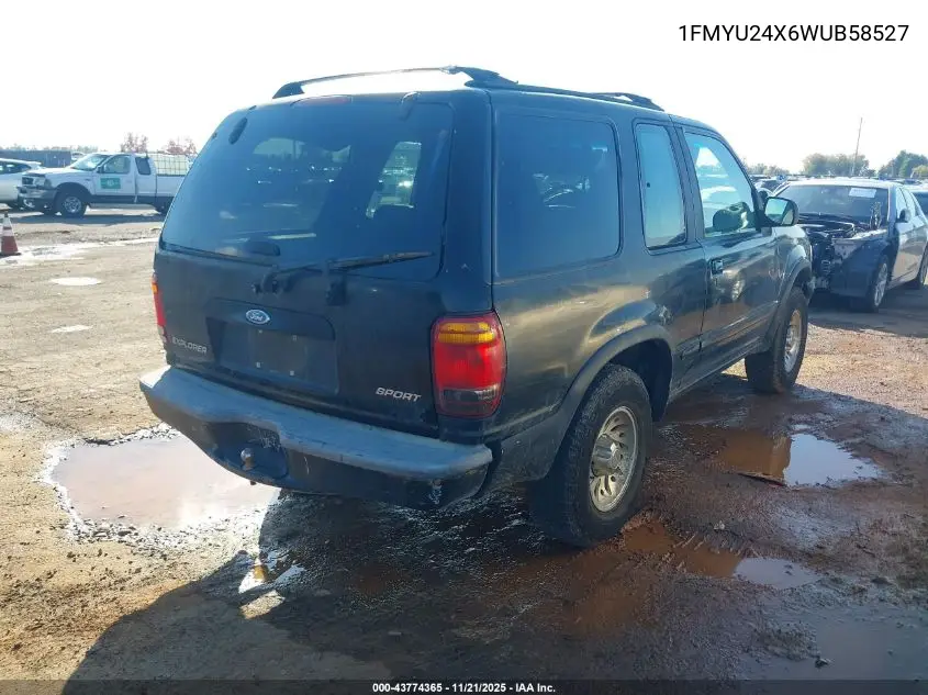 1FMYU24X6WUB58527 1998 Ford Explorer Sport