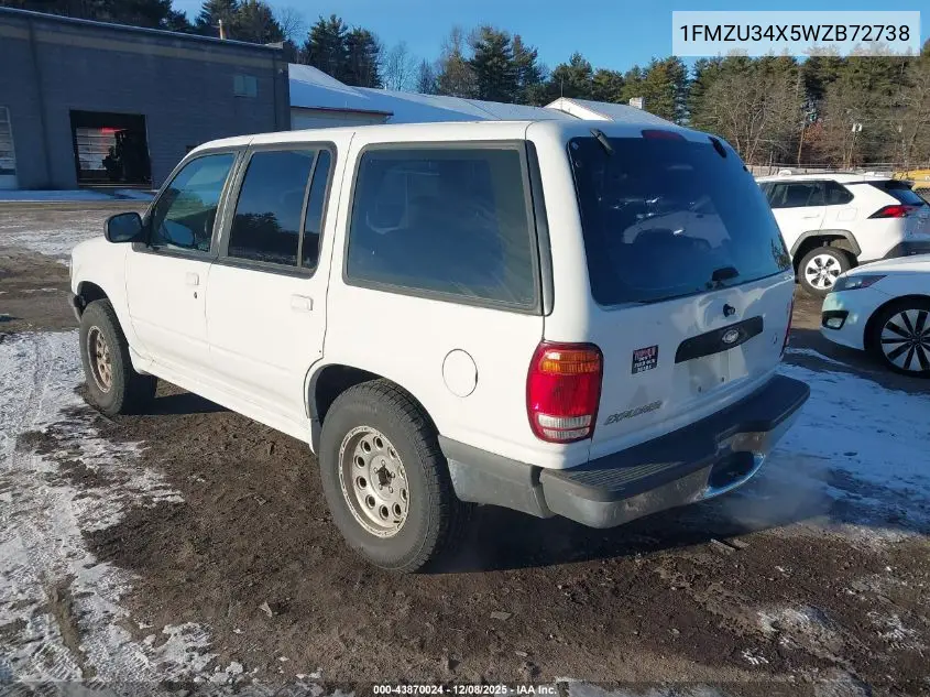 1FMZU34X5WZB72738 1998 Ford Explorer Eddie Bauer/Limited/Xl/Xlt