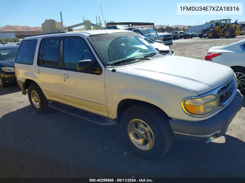 1FMDU34E7XZA18316 1999 Ford Explorer Eddie Bauer/Limited/Xlt