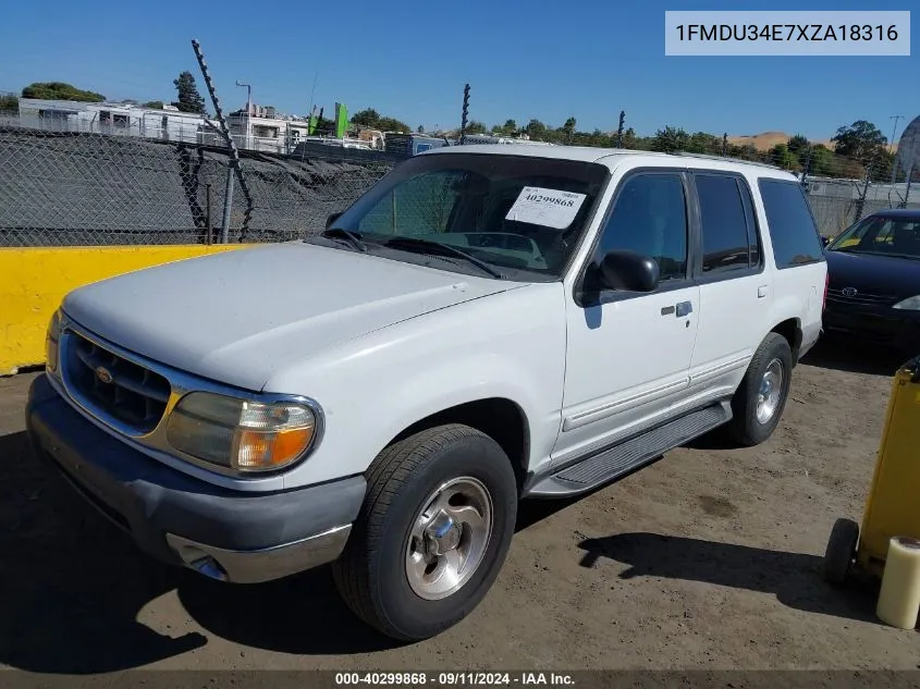 1FMDU34E7XZA18316 1999 Ford Explorer Eddie Bauer/Limited/Xlt