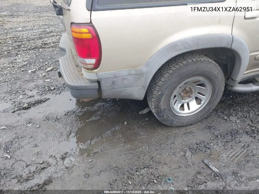 1FMZU34X1XZA62951 1999 Ford Explorer Xl/Xlt