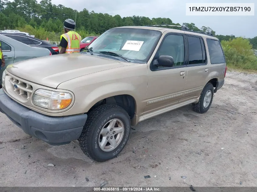 1FMZU72X0YZB57190 2000 Ford Explorer Xls