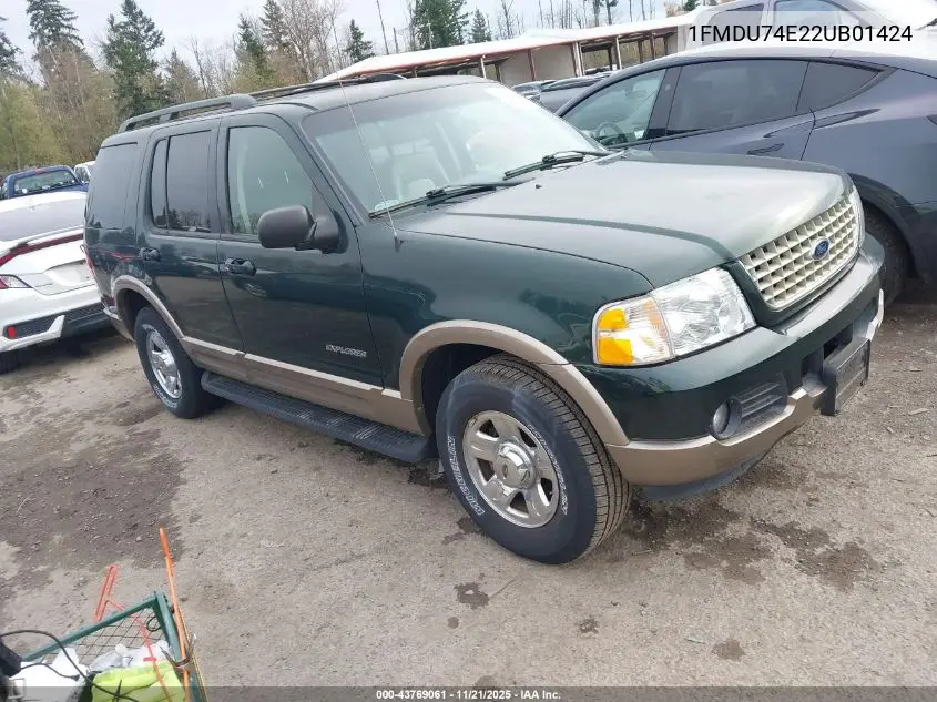 1FMDU74E22UB01424 2002 Ford Explorer Eddie Bauer