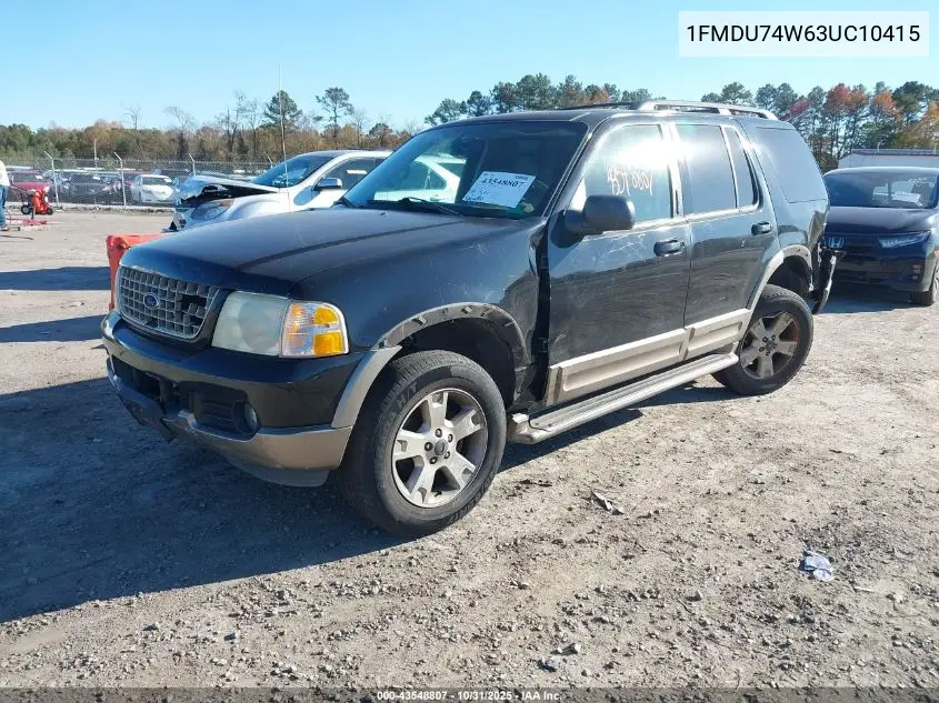 1FMDU74W63UC10415 2003 Ford Explorer Eddie Bauer