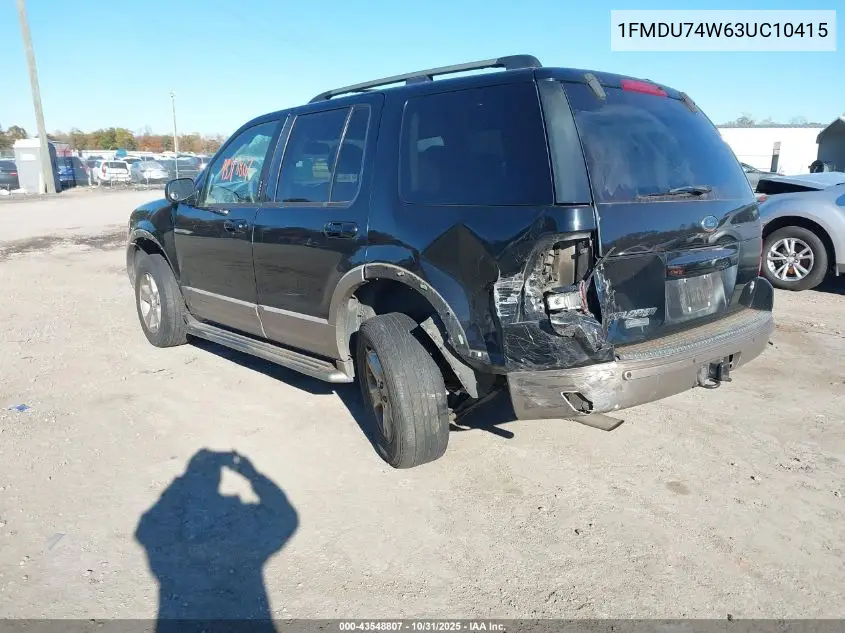 1FMDU74W63UC10415 2003 Ford Explorer Eddie Bauer