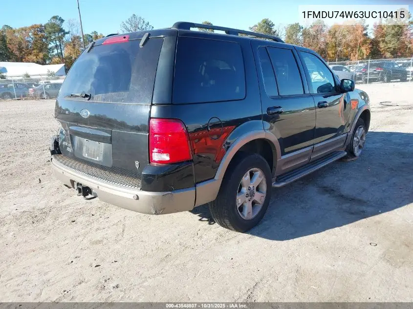 1FMDU74W63UC10415 2003 Ford Explorer Eddie Bauer