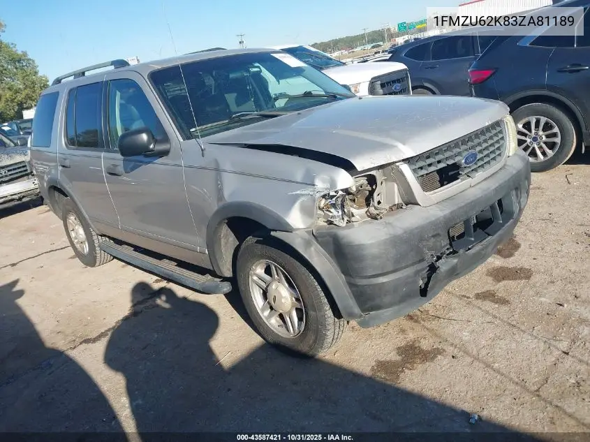 1FMZU62K83ZA81189 2003 Ford Explorer Xls