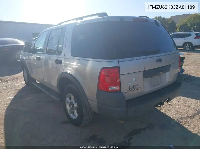 1FMZU62K83ZA81189 2003 Ford Explorer Xls