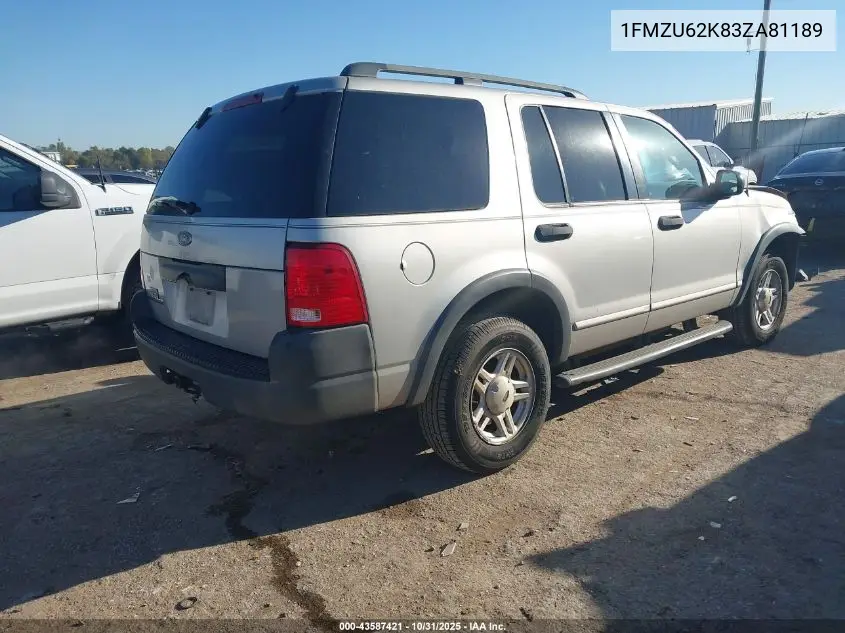 1FMZU62K83ZA81189 2003 Ford Explorer Xls
