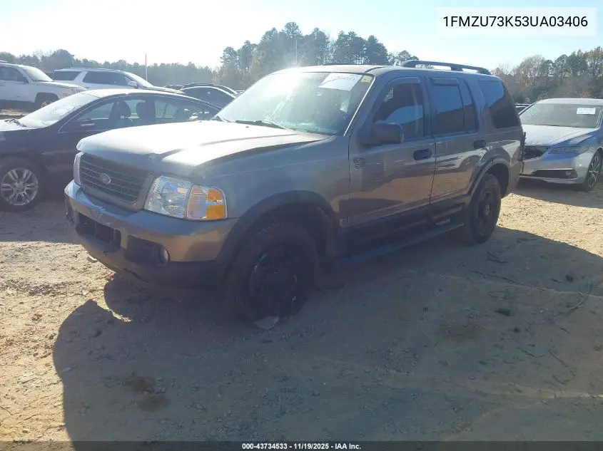 1FMZU73K53UA03406 2003 Ford Explorer Nbx/Xlt