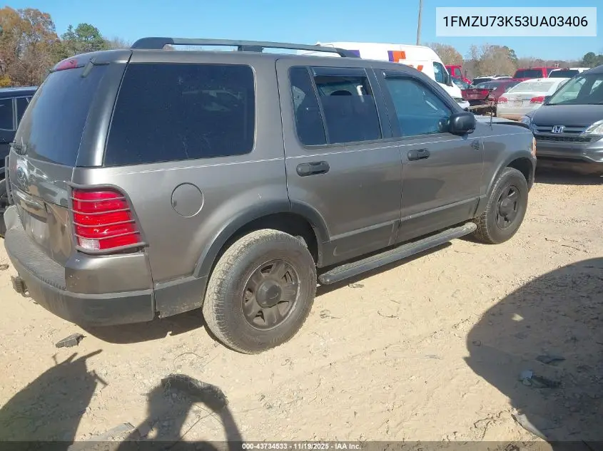 1FMZU73K53UA03406 2003 Ford Explorer Nbx/Xlt
