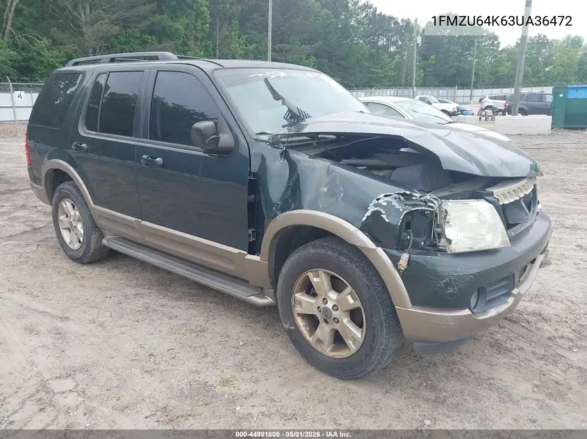 1FMZU64K63UA36472 2003 Ford Explorer Eddie Bauer