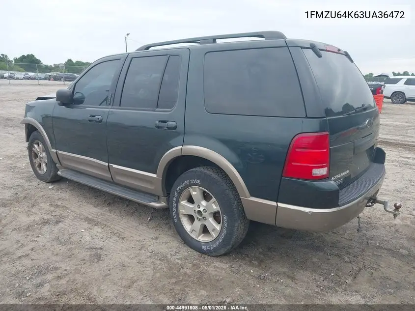 1FMZU64K63UA36472 2003 Ford Explorer Eddie Bauer