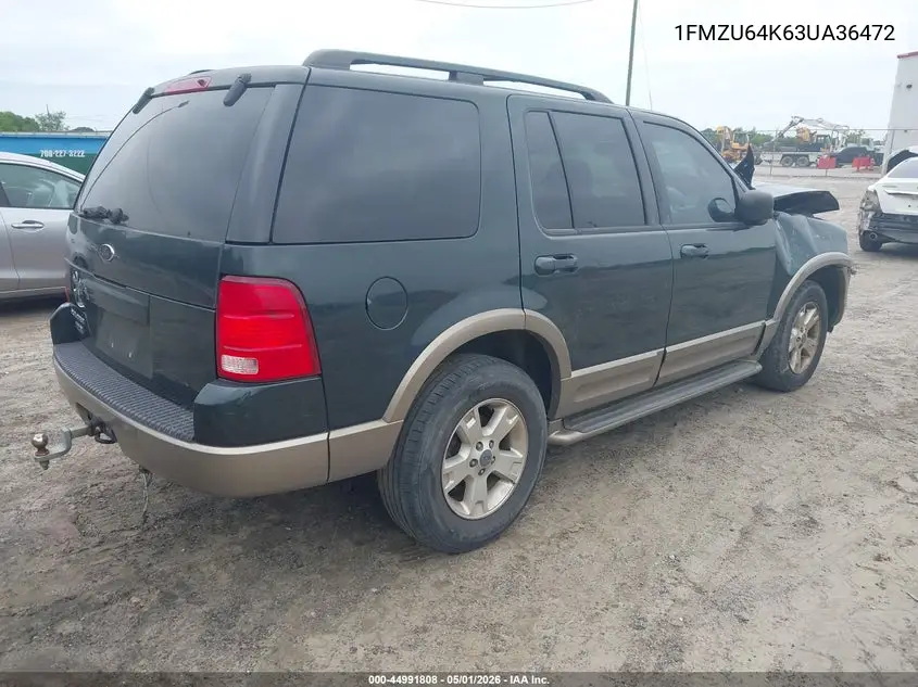 1FMZU64K63UA36472 2003 Ford Explorer Eddie Bauer