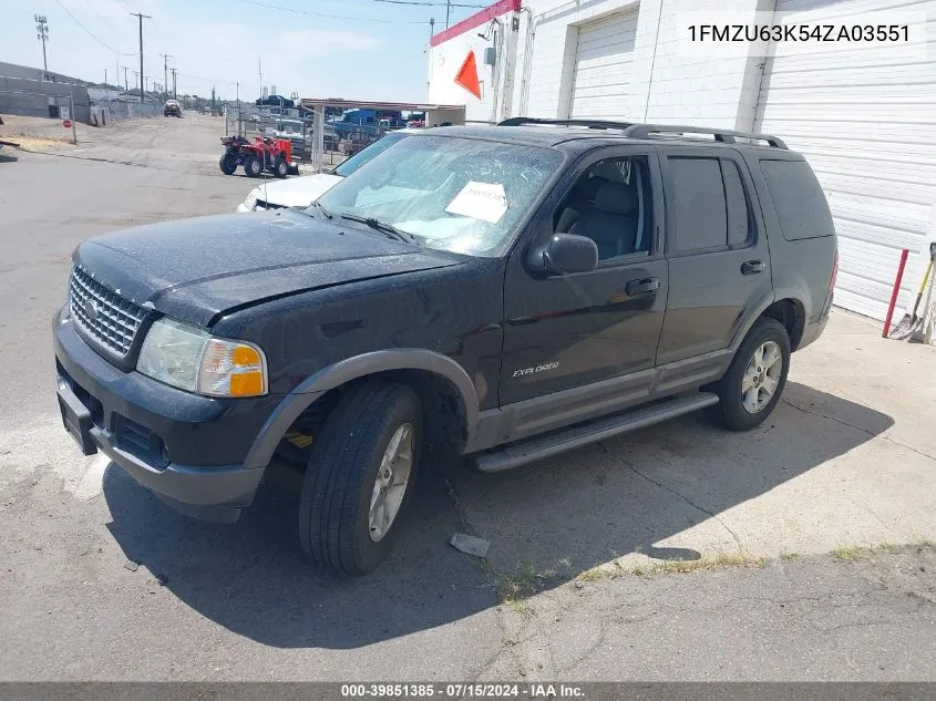 1FMZU63K54ZA03551 2004 Ford Explorer Xlt