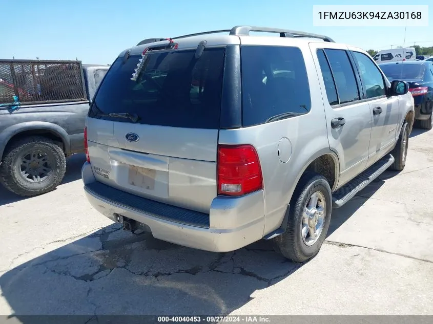 1FMZU63K94ZA30168 2004 Ford Explorer Xlt