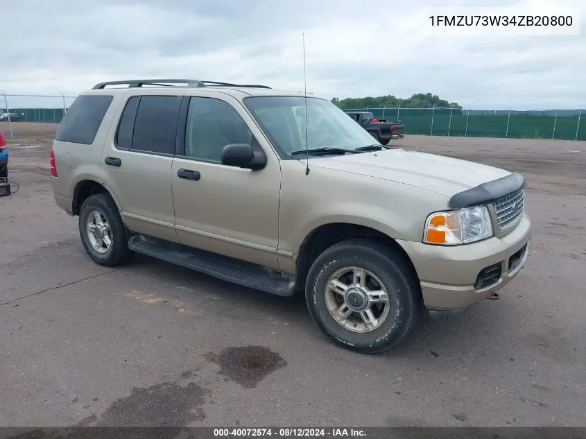 1FMZU73W34ZB20800 2004 Ford Explorer Nbx/Xlt