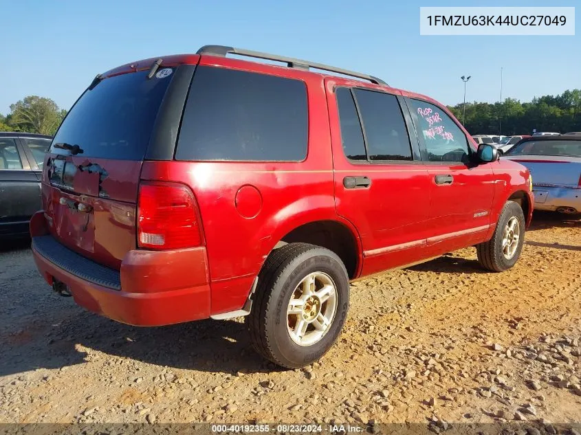 2004 Ford Explorer Xlt VIN: 1FMZU63K44UC27049 Lot: 40192355