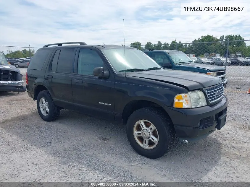 2004 Ford Explorer Nbx/Xlt VIN: 1FMZU73K74UB98667 Lot: 40250630