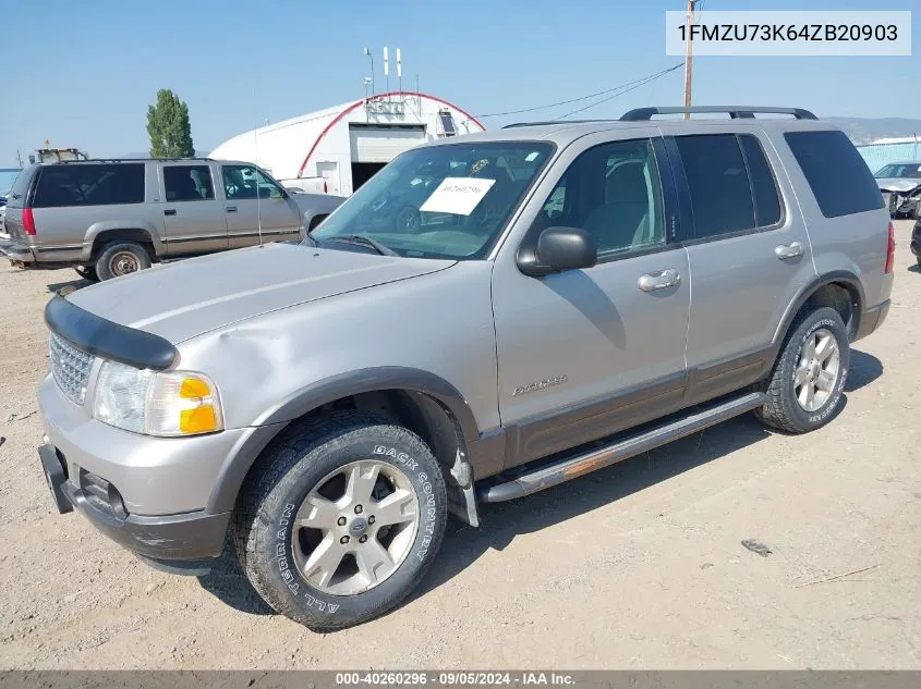 2004 Ford Explorer Nbx/Xlt VIN: 1FMZU73K64ZB20903 Lot: 40260296