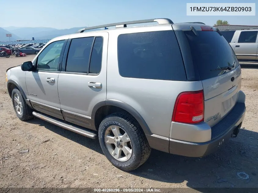 2004 Ford Explorer Nbx/Xlt VIN: 1FMZU73K64ZB20903 Lot: 40260296