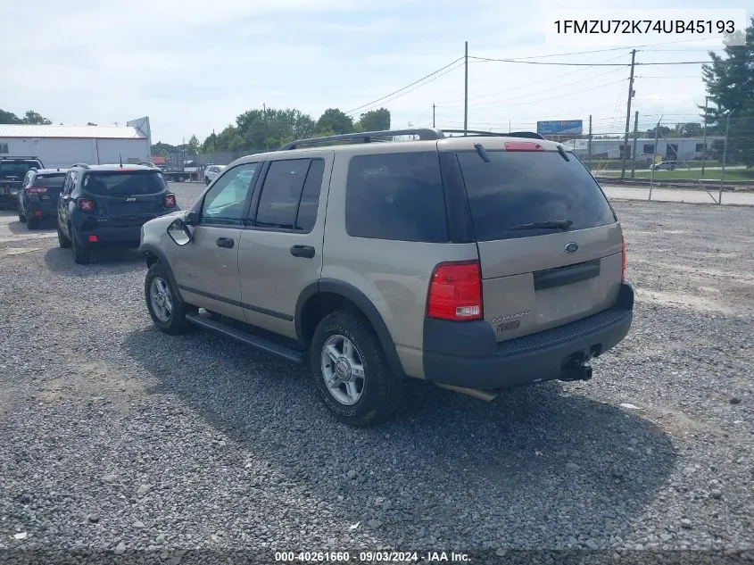 1FMZU72K74UB45193 2004 Ford Explorer Xls