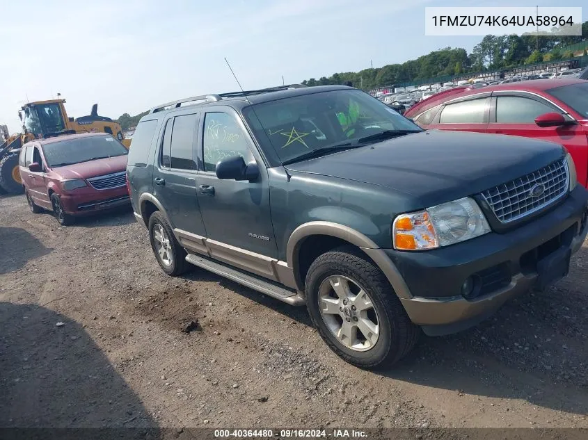 1FMZU74K64UA58964 2004 Ford Explorer Eddie Bauer