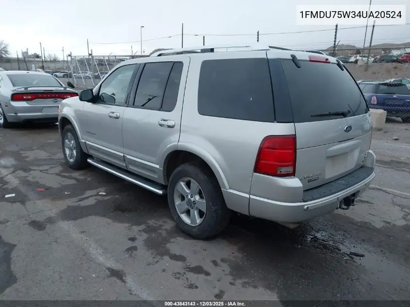 1FMDU75W34UA20524 2004 Ford Explorer Limited