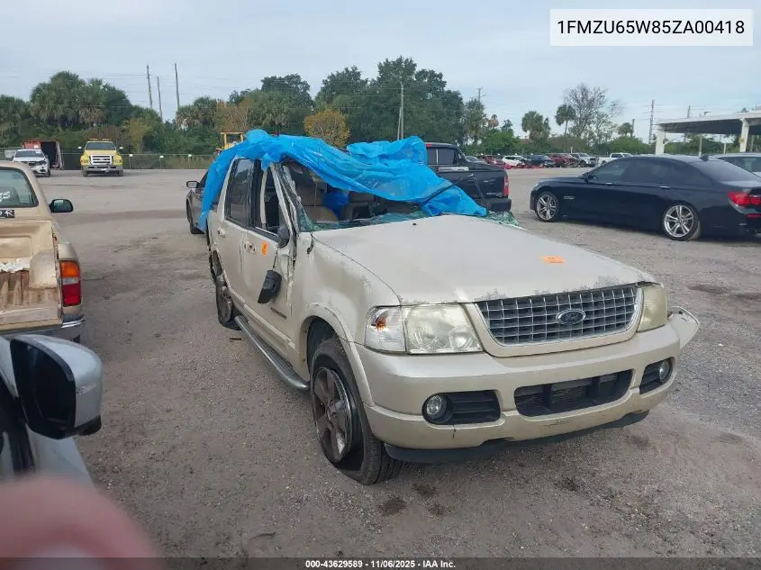 1FMZU65W85ZA00418 2005 Ford Explorer Limited